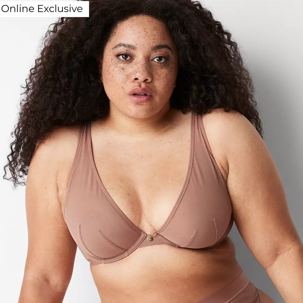 Cacique Mesh Unlined High Apex Bra